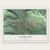 Clatskanie, Oregon map print, the full design