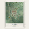 Prague, Nebraska map print, the full design