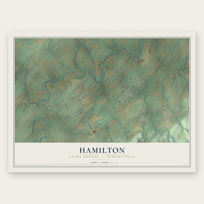 Hamilton, Adams County, Pennsylvania map print, the full design