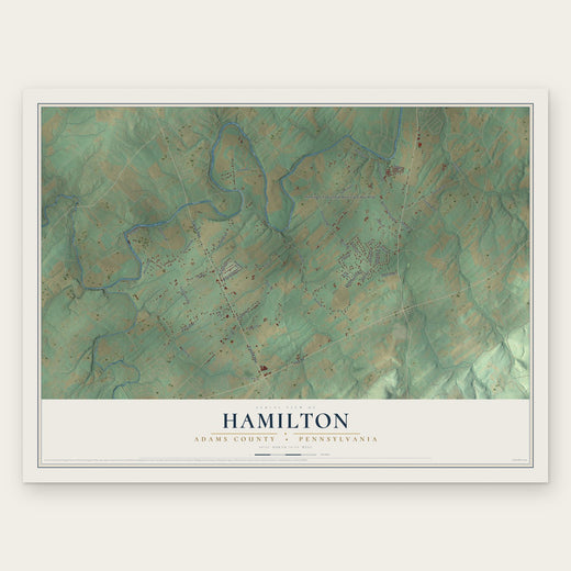 Hamilton, Adams County, Pennsylvania map print, the full design