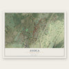 Avoca, Pennsylvania map print, the full design