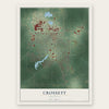 Crossett, Arkansas map print, the full design