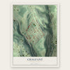 Chalfant, Pennsylvania map print, the full design
