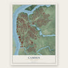 Camden, New Jersey map print, the full design
