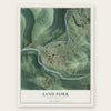 Sand Fork, West Virginia map print, the full design