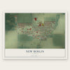 New Berlin, Illinois map print, the full design