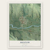 Bristow, Nebraska map print, the full design