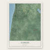 Ganges, Michigan map print, the full design