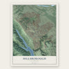 Hillsborough, California map print, the full design