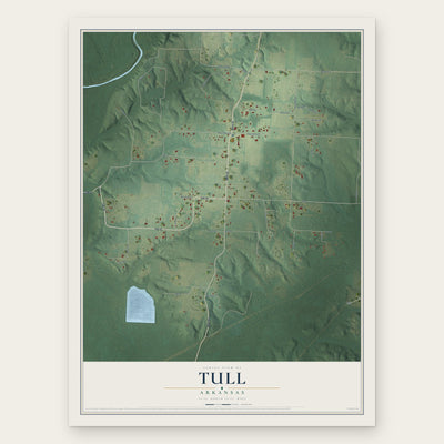 Tull, Arkansas map print, the full design