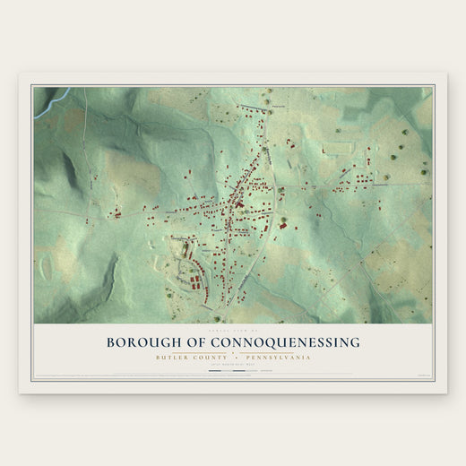 Borough of Connoquenessing, Butler County, Pennsylvania map print, the full design