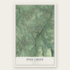 Pine Crest, Tennessee map print, the full design