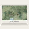 Chataignier, Louisiana map print, the full design