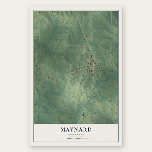 Maynard, Arkansas map print, the full design