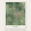 Galatia, Illinois map print, the full design