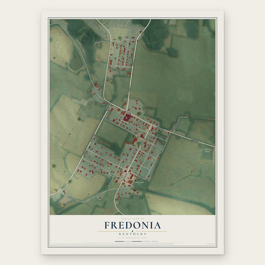 Fredonia, Kentucky map print, the full design