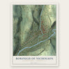 Borough of Nicholson, Wyoming County, Pennsylvania map print, the full design