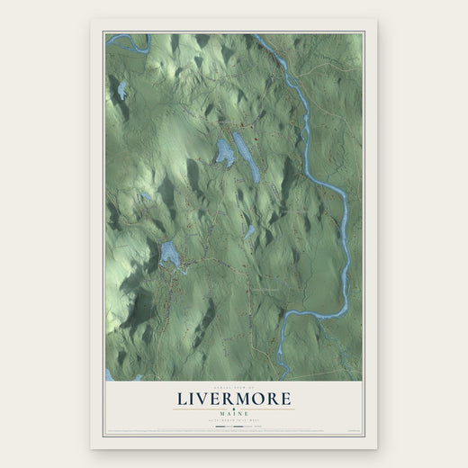 Livermore, Maine map print, the full design