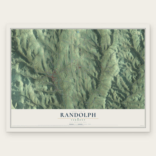Randolph, Vermont map print, the full design