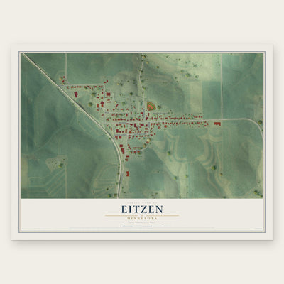 Eitzen, Minnesota map print, the full design