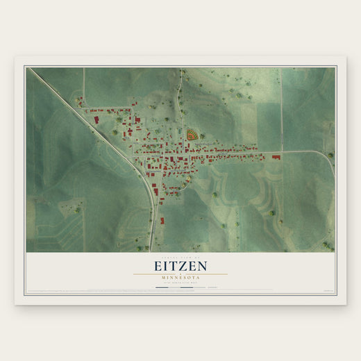 Eitzen, Minnesota map print, the full design