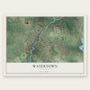 Watertown, Minnesota map print, the full design