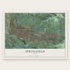 Springfield, Oregon map print, the full design