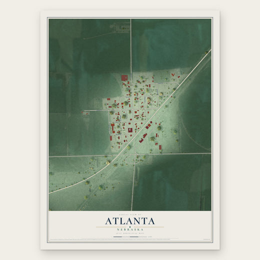 Atlanta, Nebraska map print, the full design