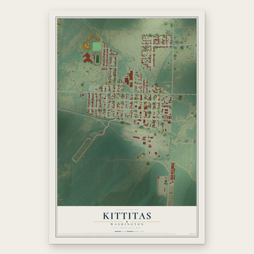 Kittitas, Washington map print, the full design