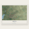 Delta, Utah map print, the full design