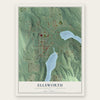 Ellsworth, Antrim County, Michigan map print, the full design