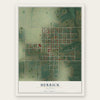 Herrick, Illinois map print, the full design