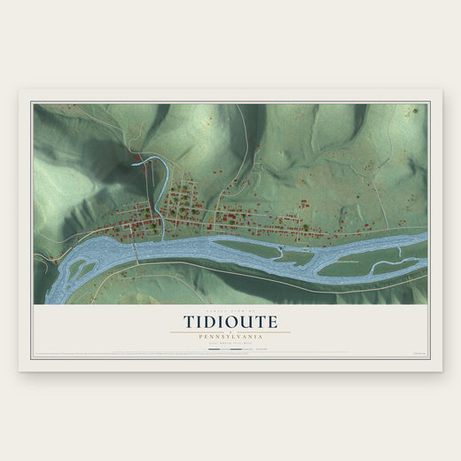 Tidioute, Pennsylvania map print, the full design