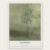 Hamberg, North Dakota map print, the full design