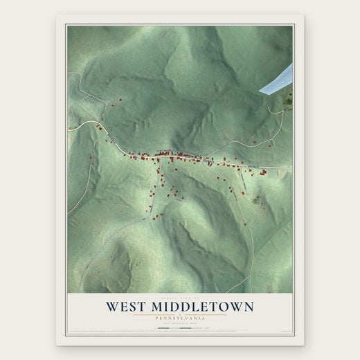 West Middletown, Pennsylvania map print, the full design
