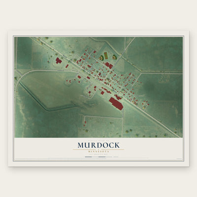 Murdock, Minnesota map print, the full design