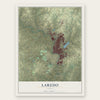 Laredo, Texas map print, the full design