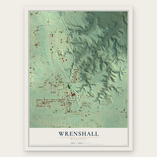 Wrenshall, Minnesota map print, the full design