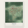 Friend, Nebraska map print, the full design