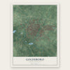 Goldsboro, North Carolina map print, the full design
