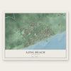 Long Beach, Mississippi map print, the full design
