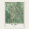 Midlothian, Virginia map print, the full design