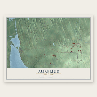 Aurelius, New York map print, the full design