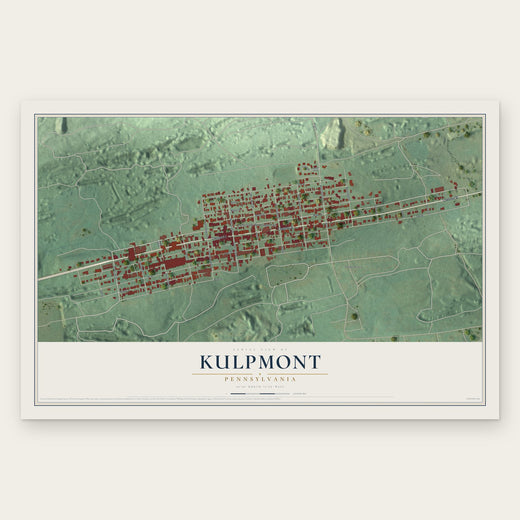 Kulpmont, Pennsylvania map print, the full design