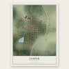 Jasper, Missouri map print, the full design