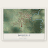 Louisville, Illinois map print, the full design