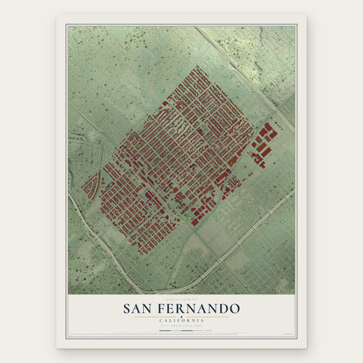 San Fernando, California map print, the full design