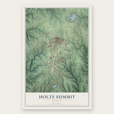 Holts Summit, Missouri map print, the full design