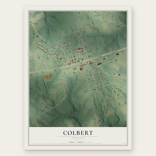 Colbert, Georgia map print, the full design