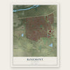 Rosemont, California map print, the full design